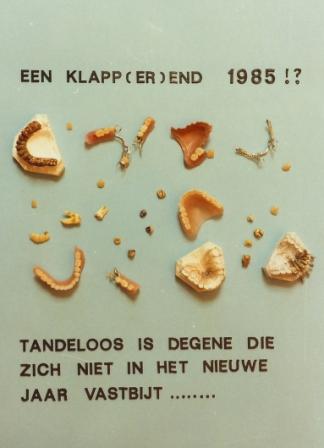 NJ kaart 1985 ( foto van spullen genomen bij de tandarts in Nieuwegein )